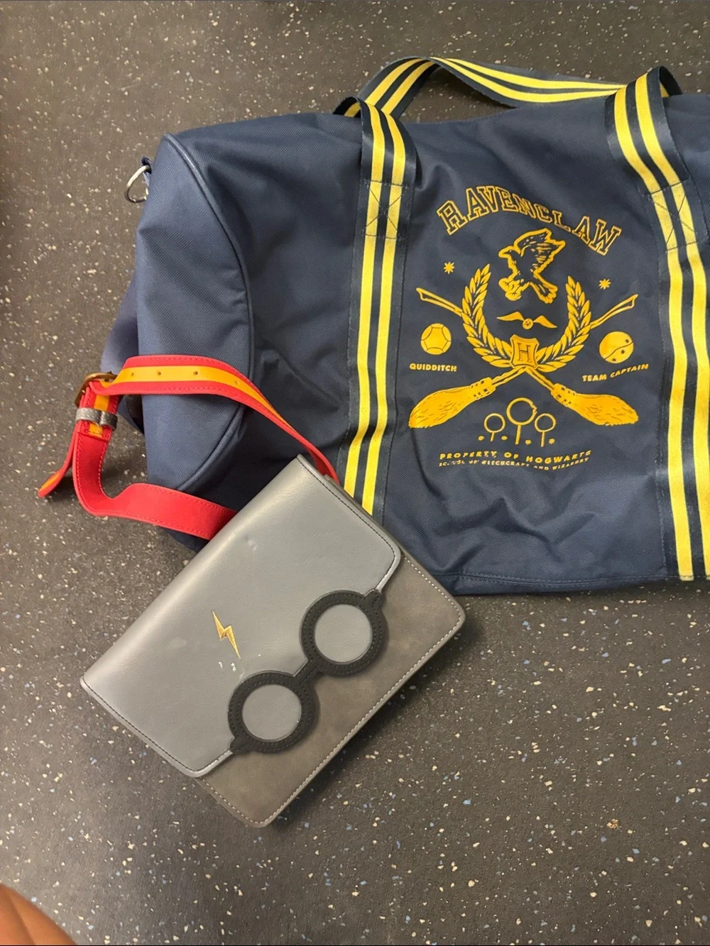 Loungefly Harry Potter Ravenclaw Navy & Yellow Travel Duffel Bag & Fanny Pack